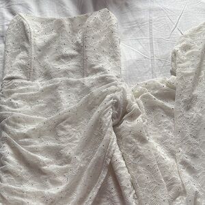 Chic White Lace Mini Dress